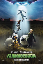 Movie poster Baranek Shaun film. Farmageddon