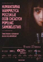 Plakat filmu Humanitarna wampirzyca poszukuje osób chcących popełnić samobójstwo